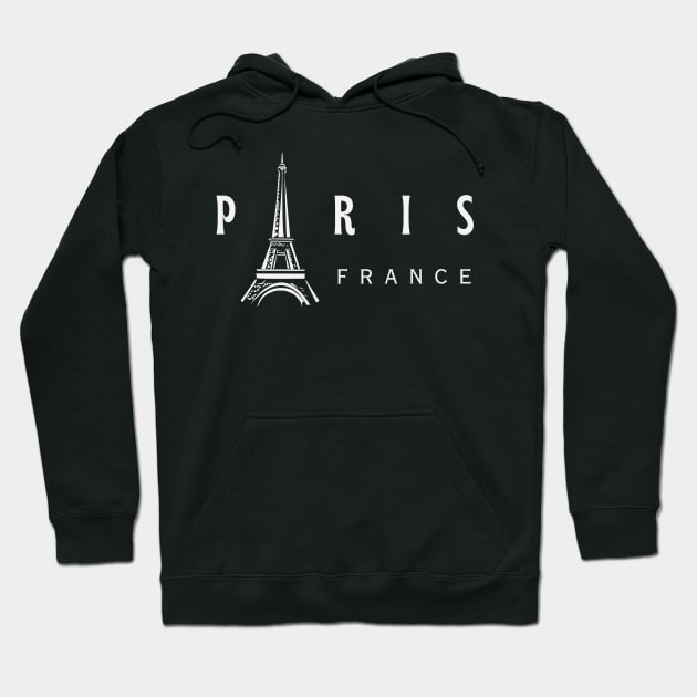 Paris France Eiffel Tower Hoodie by Etopix